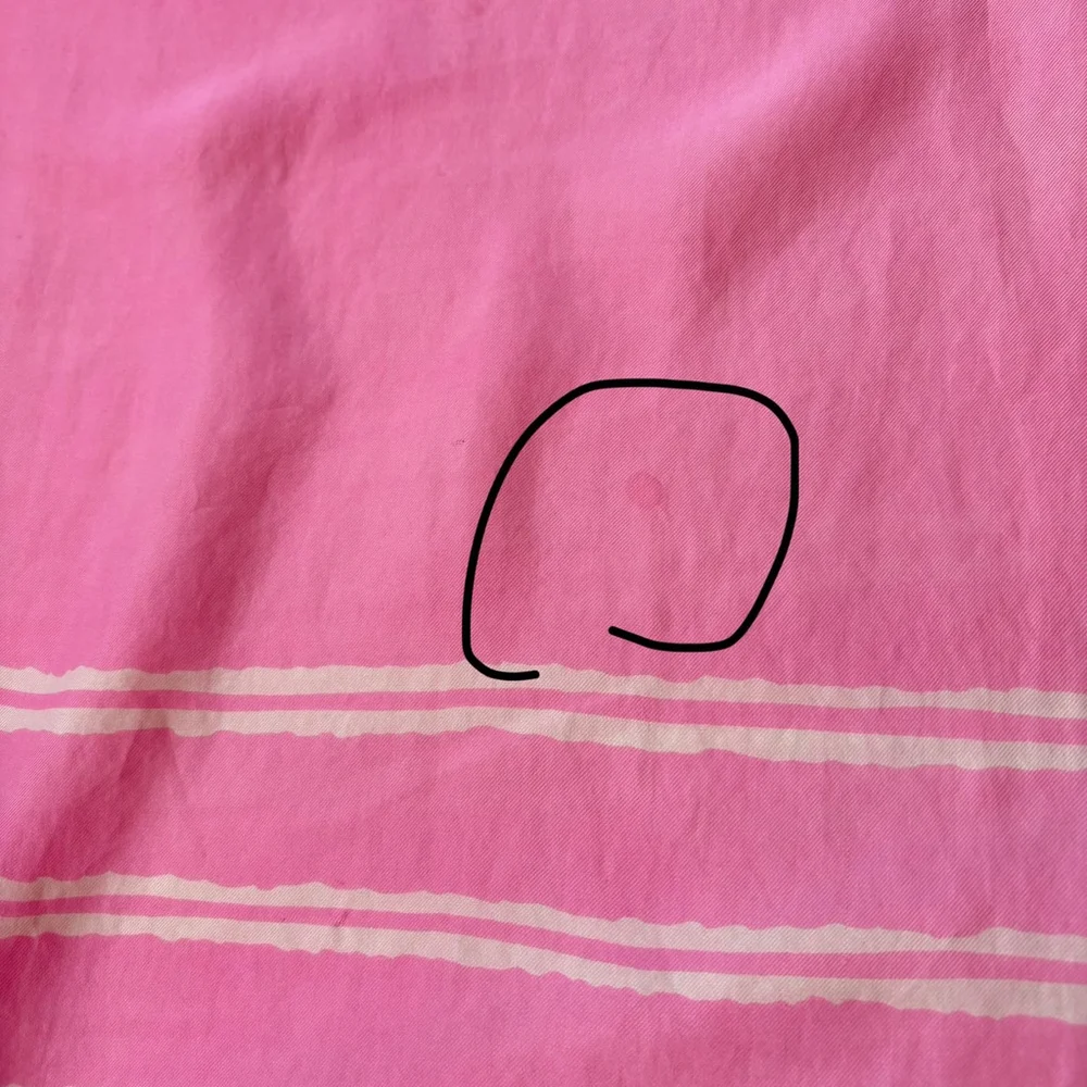 Givenchy Pink White Striped Silk Scarf Vintage